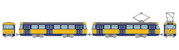 TOMYTEC 977821 Tram-system, Leipziger Straßenbahn, Typ Tatra T4+B4