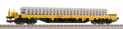 Piko 24501 Flachwagen Rs Bauzug , beladen mit...