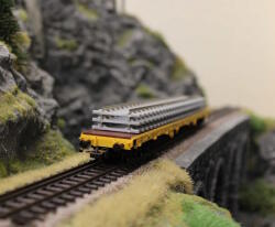 Piko 24501 Flachwagen Rs Bauzug , beladen mit Betonschwellenstapel