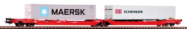 Piko 24619 T3000e DB AG  , beladen mit 1x Container 40`Maersk und 1x Trailer PNO