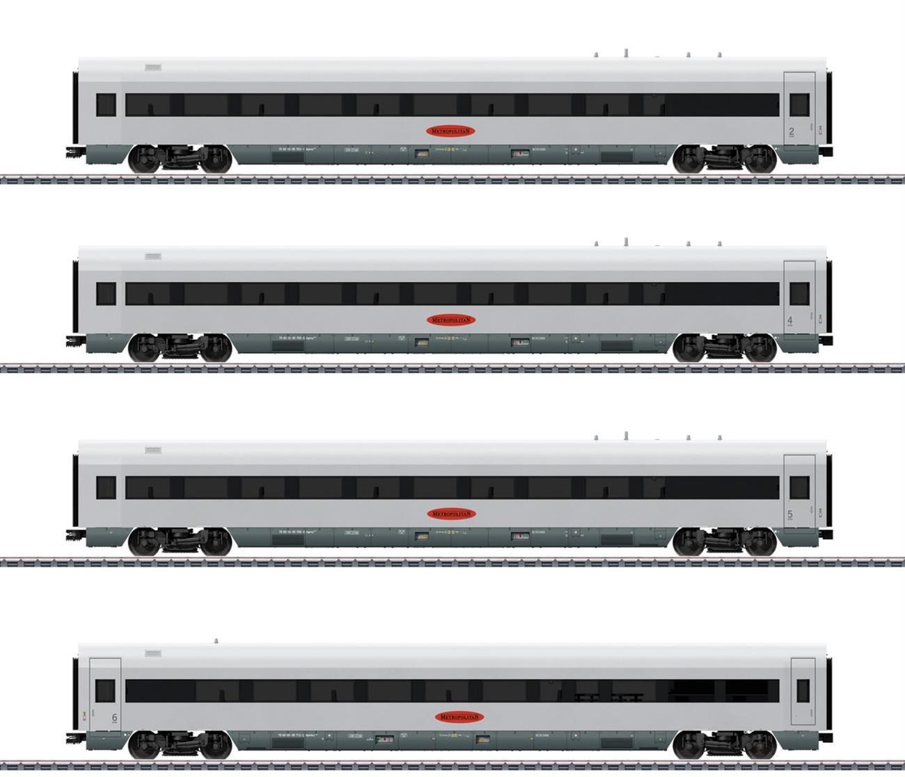 Piko 28350 4-teilig Personenwagen Set Metropolitan DB AG