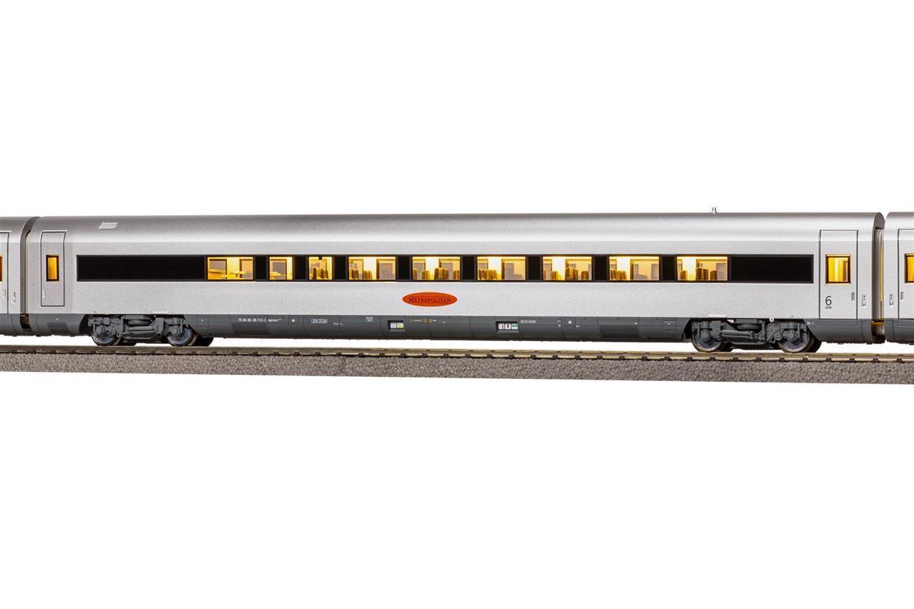 Piko 58150 Zugset 4tlg. Metropolitan BR 101 mit Personenwagen und Steuerwagen DB