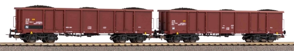 Piko 58287 2er Set Offener Güterwagen Eaos FS mit Kohleladung