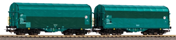 Piko 58288 2er Set Schiebeplanenwagen FS