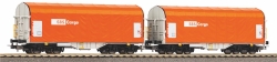 Piko 58292 2er Set Schiebeplanenwagen Orange VKS