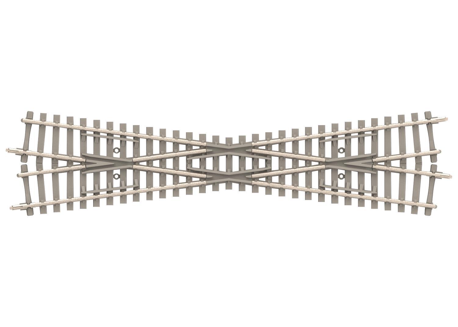 Trix T14573 Minitrix Kreuzung - 15° mit Betonschwellen Länge 129,8 mm