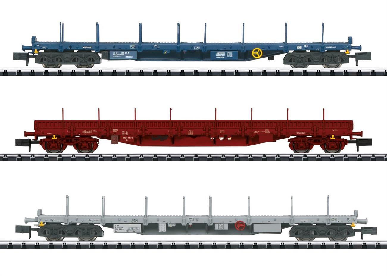 Trix T18723 Flachwagen-Set Bauart Rnss
