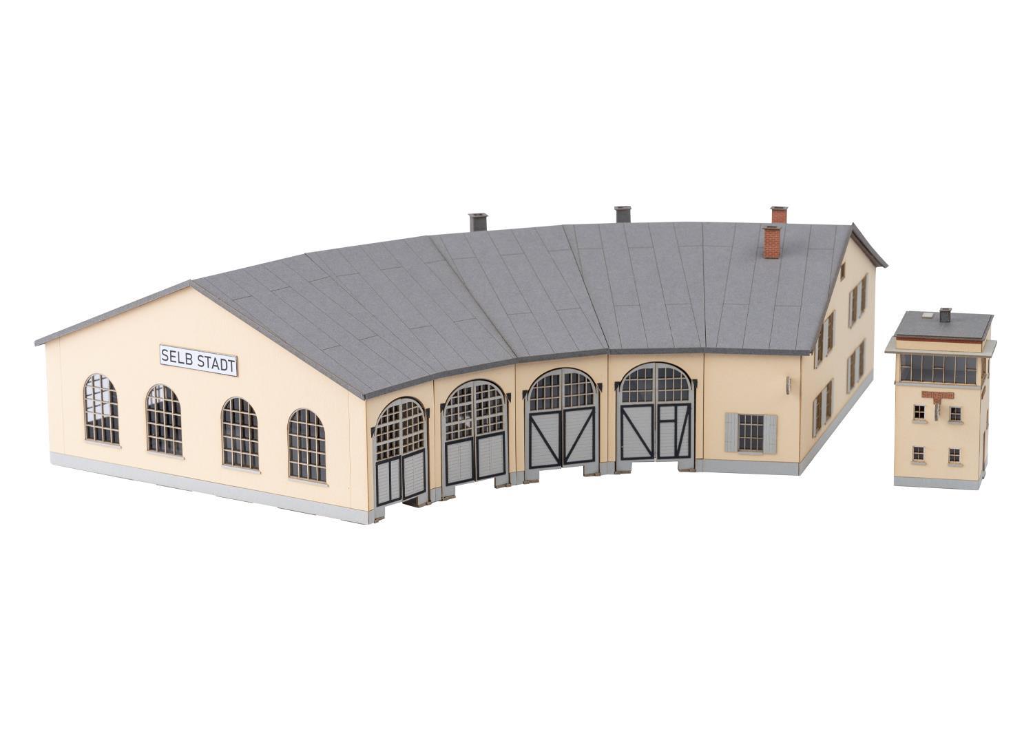 Trix T66341 Bausatz Ring-Lokschuppen Selb und Stellwerk Selb-Stadt