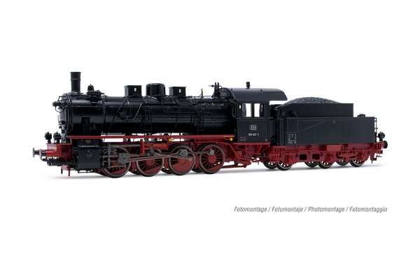 Rivarossi HR2892 DB, Dampflokomotive mit Schlepptender 055 632-4, in schwarz-roter Farbgebung, Ep. IV