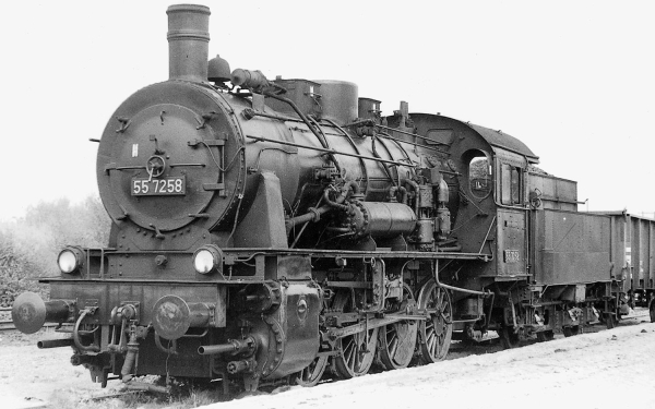 Rivarossi HR2893 DR, Dampflokomotive mit Schlepptender 55 7254, in schwarz-roter Farbgebung, Ep. III