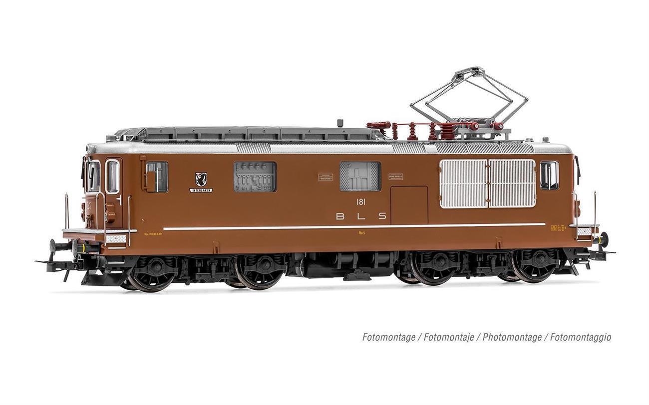Rivarossi HR2959 BLS, vierachsige elektrische Mehrzwecklokomotive Re 4/4 181 „Interlaken“, braun, Ep. IV