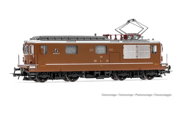 Rivarossi HR2959 BLS, vierachsige elektrische Mehrzwecklokomotive Re 4/4 181 „Interlaken“, braun, Ep. IV