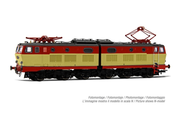 Rivarossi HR2965 FS, schwere sechsachsige Elektrolokomotive der Reihe E.656, 1. Serie in experimenteller TEE-Farbgebung, Ep. IV