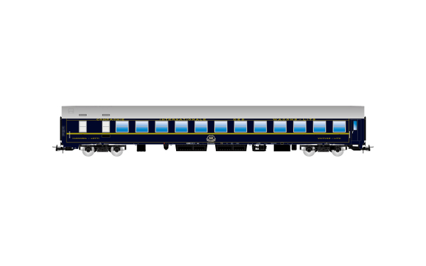 Rivarossi HR4400 FS, Schlafwagen der Bauart MU 73 in CIWL-Farbgebung mit Emblem, Ep. IV