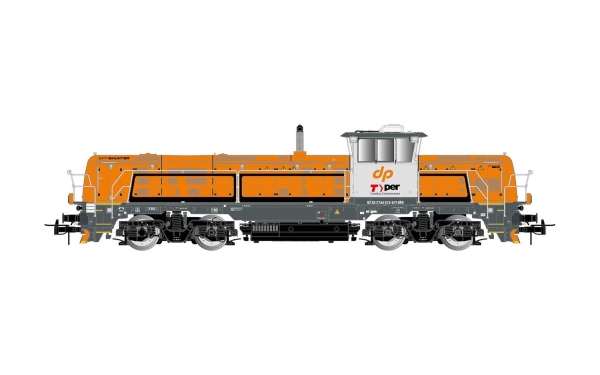Rivarossi HR2923 Dinazzano Po/TPER, Diesellokomotive EffiShunter 1000, in orange/grauer Farbgebung, Ep. VI