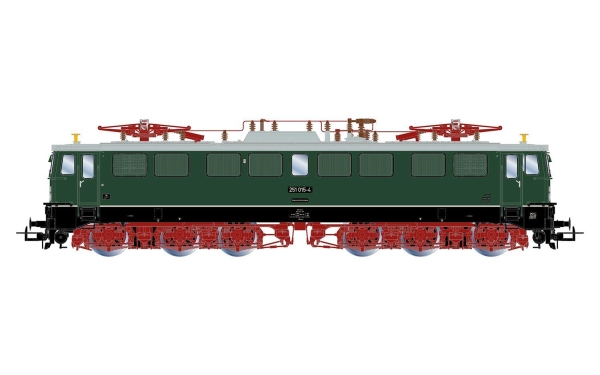 Rivarossi HR2942 DR, schwere sechsachsige Elektrolokomotive 251 015-4 in grüner Farbgebung mit roten Drehgestellen, Ep. IV