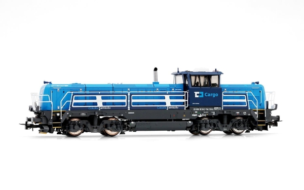Rivarossi HR2972 ÈD Cargo, Diesellokomotive des Typs Effishunter 1000, blaue Farbgebung mit neuer Betriebsnummer, Epoche VI