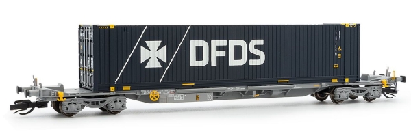 Arnold HN9751 Containerwagen der Bauart Sffgmss TouAX mit 45’ Container -DFDS-