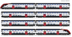 Roco 7700007 8-teiliger Set: Fernverkehrs-Doppelstockzug...