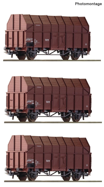 Roco 6600056 3-teiliger Set: Sägespänewagen, ÖBB