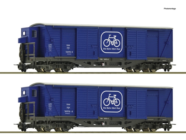 Roco 6640003 2-teiliger Set: Fahrradtransportwagen, ÖBB