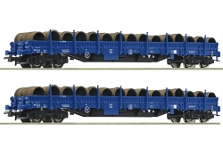 Roco 6600099 2-teiliger Set: Rungenwagen, PKP Cargo