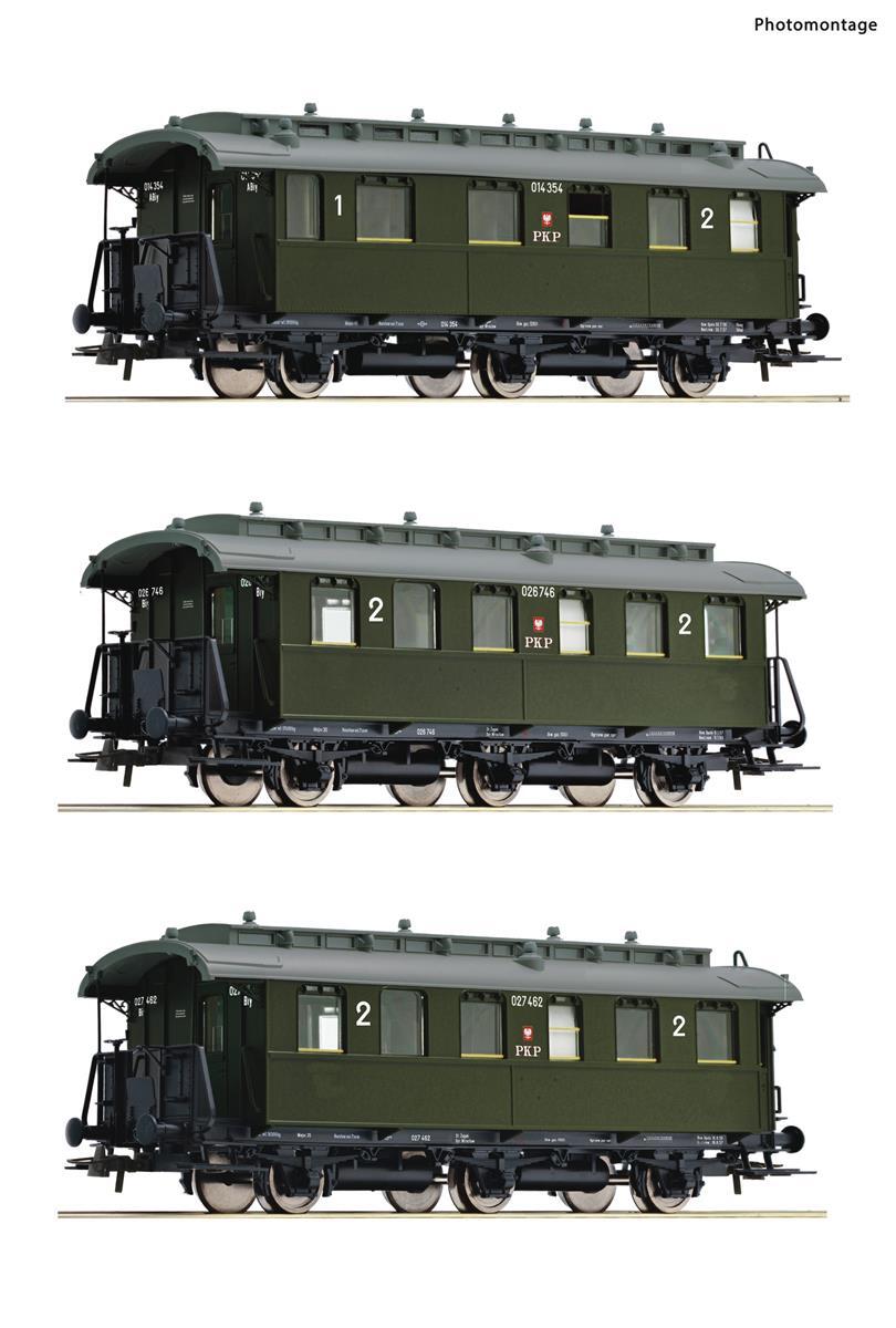 Roco 6200059 3-teiliger Set: Personenwagen, PKP