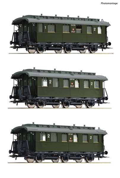 Roco 6200059 3-teiliger Set: Personenwagen, PKP