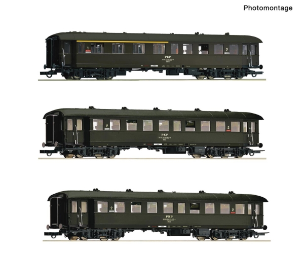 Roco 6200058 3-teiliger Set: Personenwagen, PKP