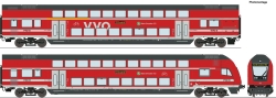 Roco 6200066 2-teiliger Set: Doppelstockwagen, DB AG