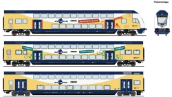 Roco 6220105 3-teiliger Set: Doppelstockwagen, metronom