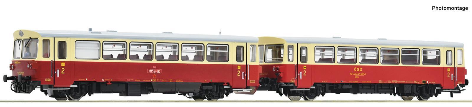 Roco 7710010 Dieseltriebwagen M 152 0262 mit Beiwagen, CSD