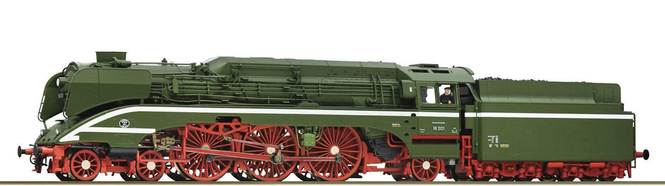 Roco 7110006 Schnellfahr-Dampflok 18 201 Kohle DR  -Sound Version
