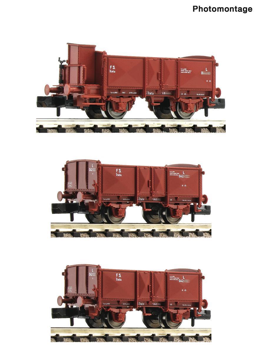 Fleischmann 6660034 3-teilig Set: Offene Güterwagen, FS