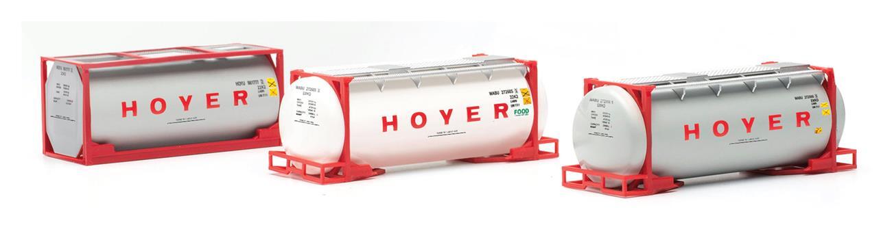 Herpa 076500-006 Set mit drei Tankcontainern "HOYER"