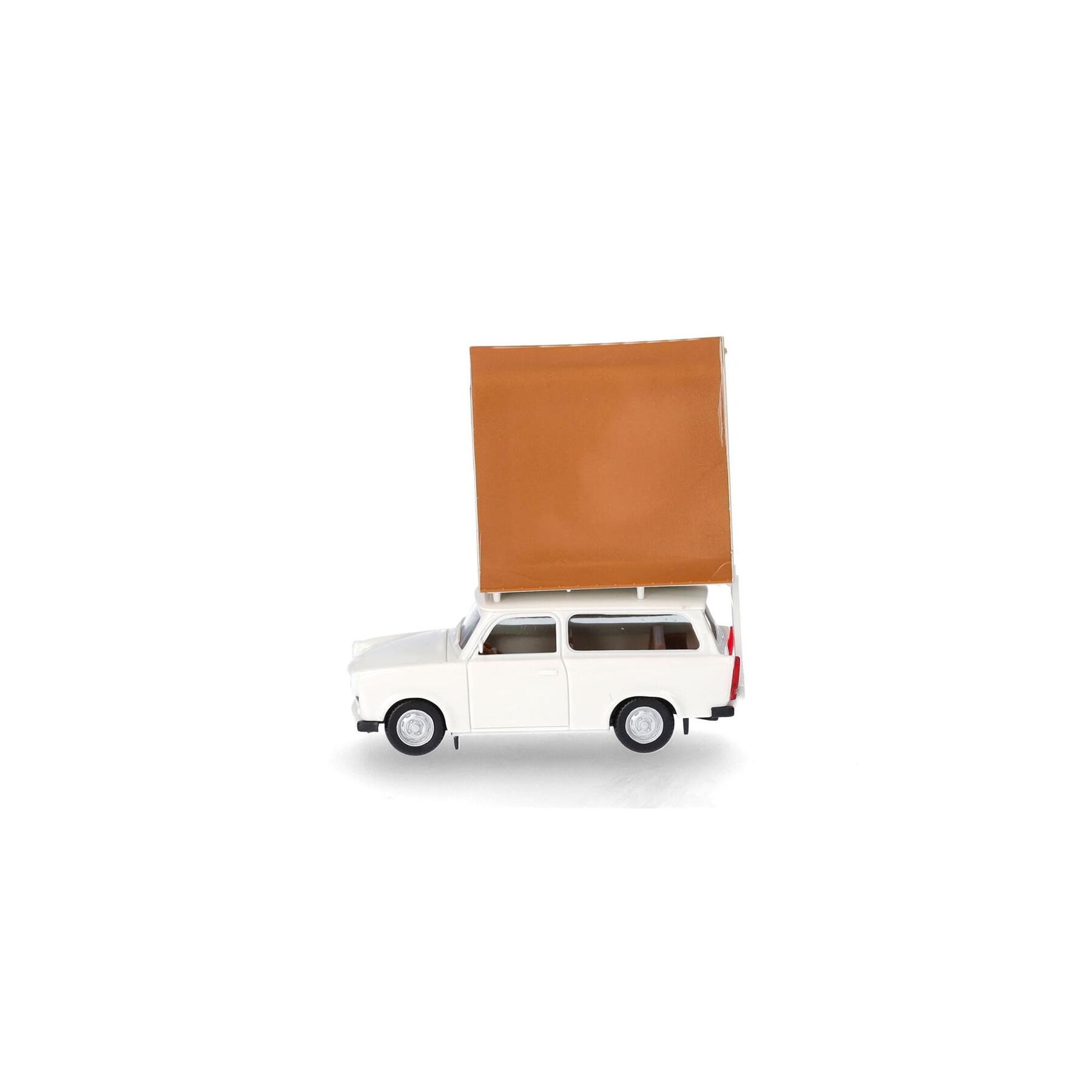Herpa 024167-002 Trabant 601 Universal mit Dachzelt, grauweiß
