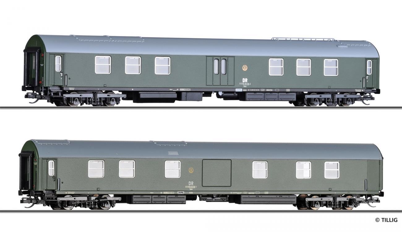 Tillig 01086 Reisezugwagenset „Salonwagenzug 5“ der DR