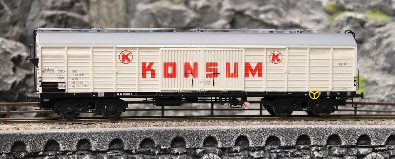 Brawa 50412  Gedeckter Güterwagen Gags-v "Konsum" DR