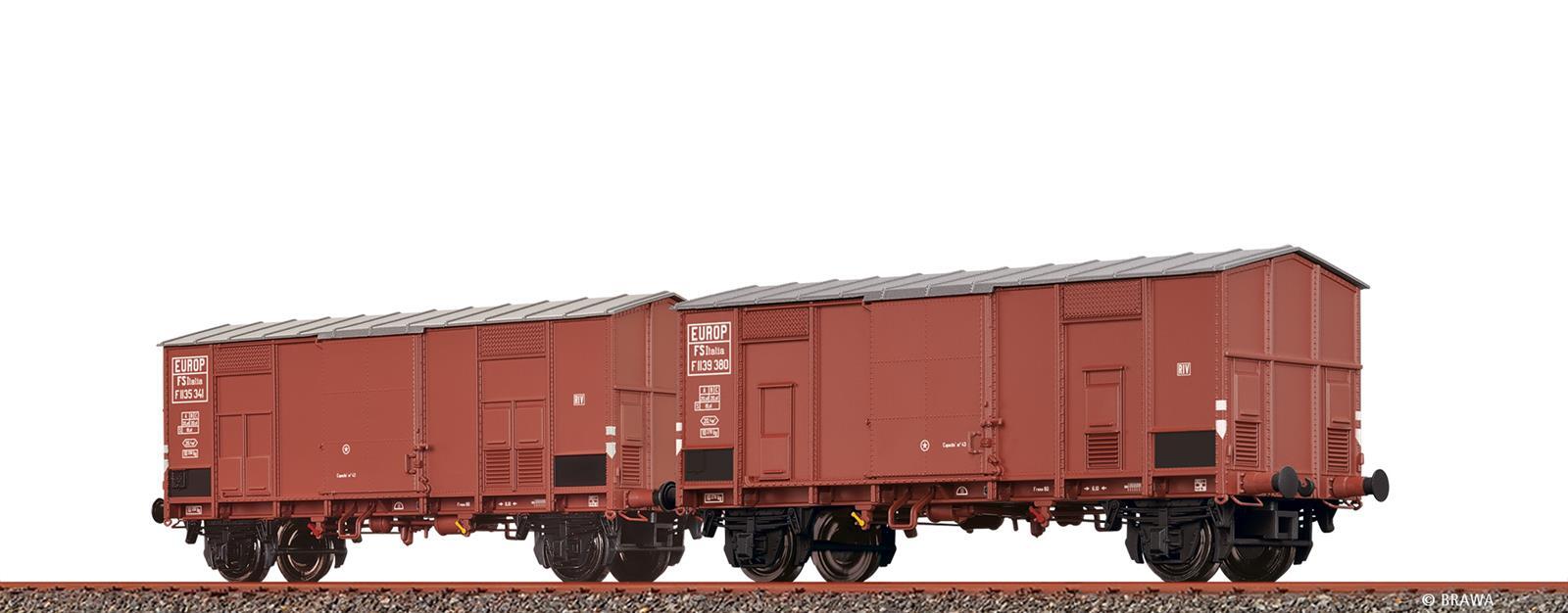 Brawa 48573 Spitzdachwagen F FS, 2er-Einheit