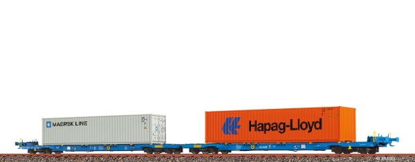 Brawa 48109  Containerwagen Sffggmrrss36 "MAERSK / Hapag-Lloyd" AAE