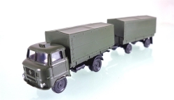 SES Modelltec 18105808NVA LKW W50 Hängerzug mit...