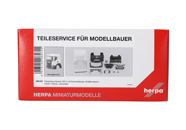 Herpa 085755 Teileservice Fahrerhaus Scania CG17 Straßenversion (2 Stück)