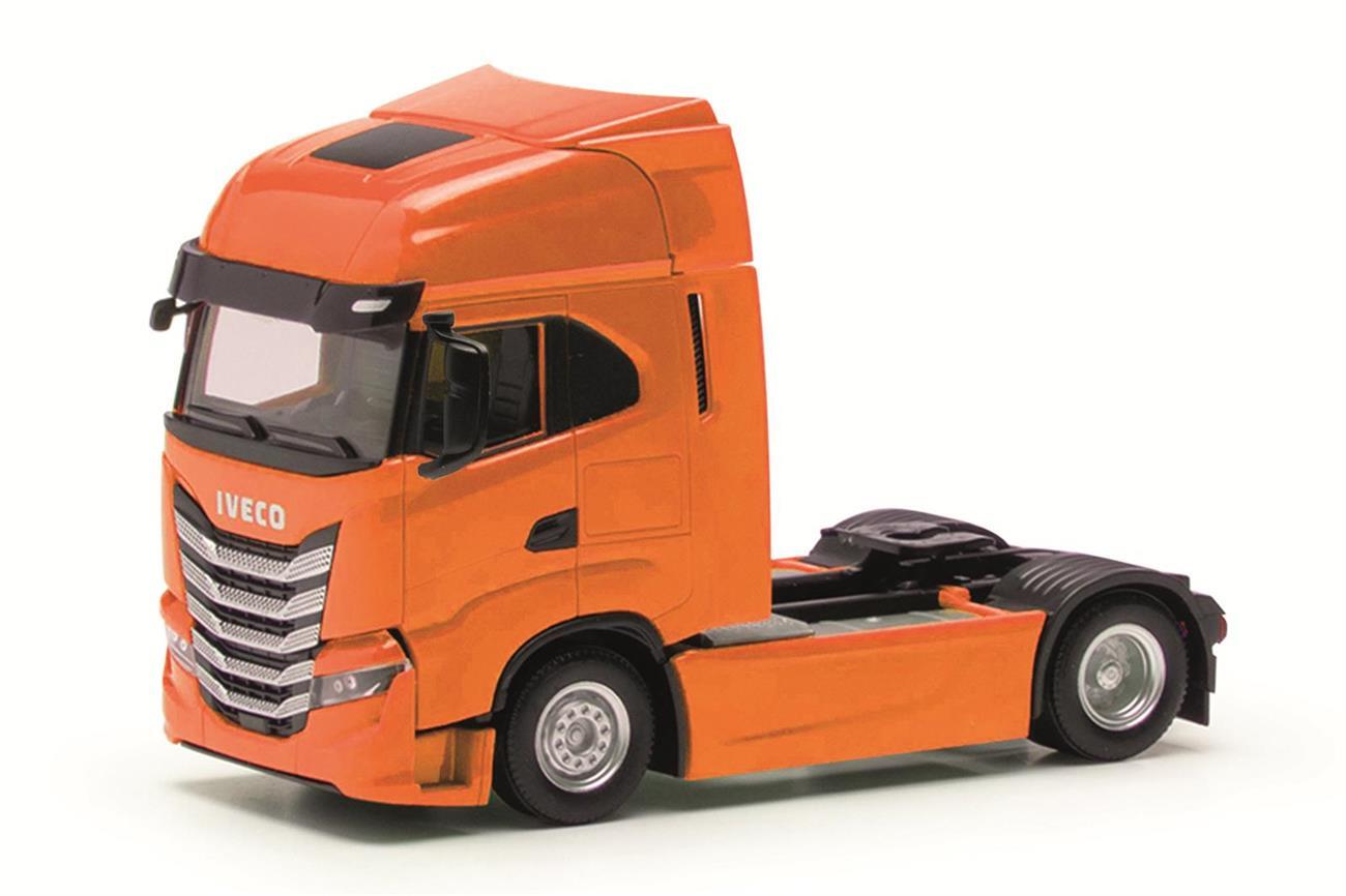 Herpa 313445-003 Iveco S-Way Solozugmaschine 2achs, tieforange