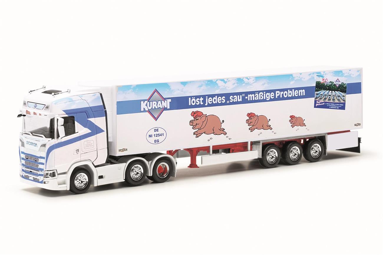 Herpa 317474 Scania CS 20 HD Kühlkoffer-Sattelzug "Kurant Fleisch" (Niedersachsen / Hatten)