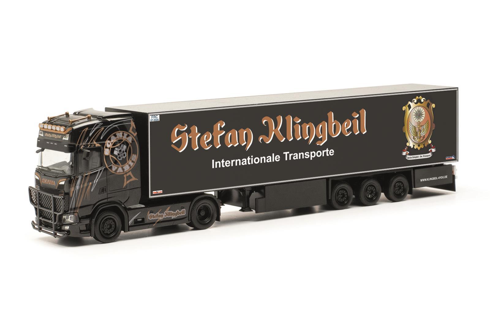 Herpa 317542 Scania CS20 HD Kühlkoffer-Sattelzug "Stefan Klingbeil" (Hessen / Gladenbach)