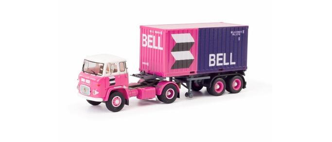 Herpa 87MBS026123 Scania LB 76 Container-Sattelzug "van der Linden/Bell" (Niederlande/Lisse)