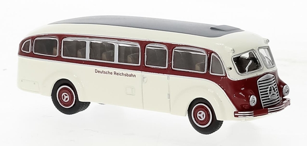 Brekina 52433 Mercedes LO 3500 rot, weiss, 1936, Deutsche Reichsbahn,