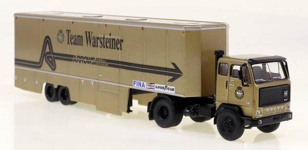 Brekina 85680 Volvo F 89 Renntransport-SZ 1973, Team Warsteiner Arrows,