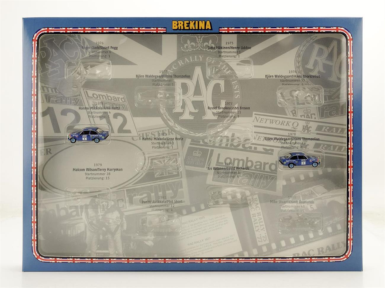 Brekina 19580 Set Start-Set Ford Escort RS 1800 Rallye RAC Lombard,