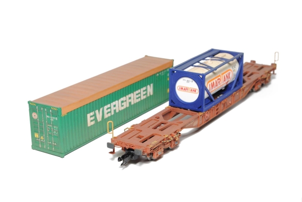 Sdv Model 12135 Containertragwagen Sgnss 55, CD/CD-Cargo - Bausatz